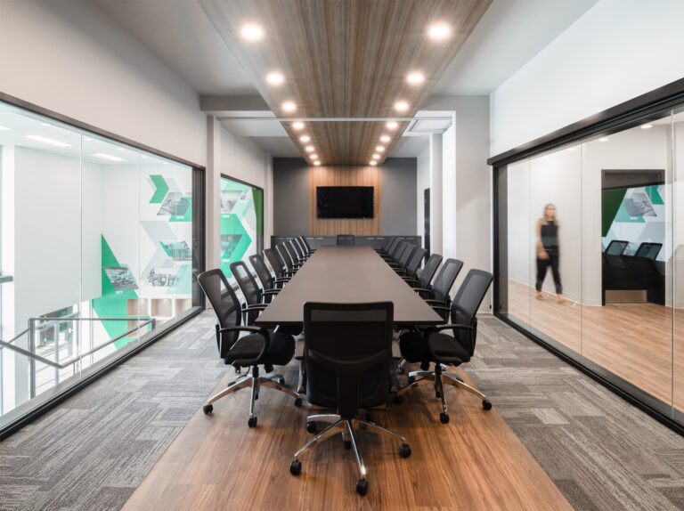 Artopex Take Off Conference table and Vortex Mesh chairs - Soleno