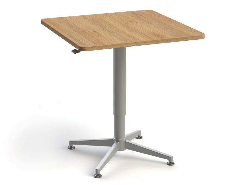 Artopex Adjustable Meeting Tables - Square Rounded Corners - Ginger Root_Silver 1920X0