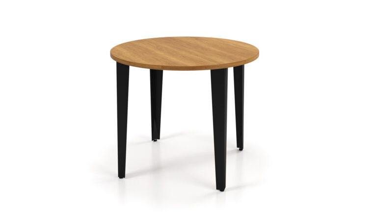 Round modular table - Folded metal corner legs